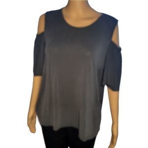 Lavender Feild Shirt Cold Shoulder Gray Womens No Size Listed